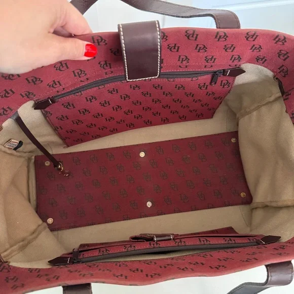 Dooney & Bourke Canvas and Leather Tote Bag - Picture 5 of 8